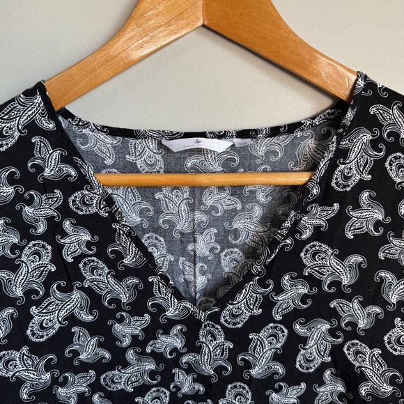 Bikini Village Women's Aztec Floral Beach Cover Up Top Black Large Vacation Pool - Picture 7 of 12